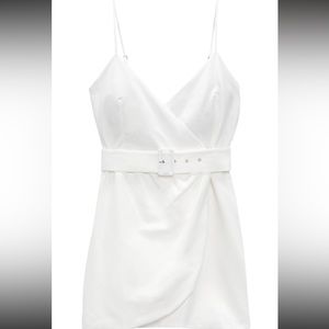 Zara White Wrap Mini Dress